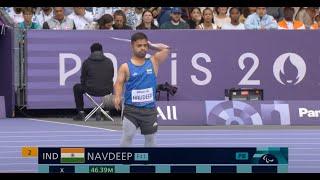 Paralympic Record by Navdeep in Javelin Throw | नवदीप ने जीता स्वर्ण पदक #paralympics #olympics