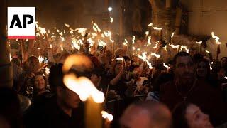 Eastern Orthodox worshippers throng Holy Fire ceremony in Jerusalem