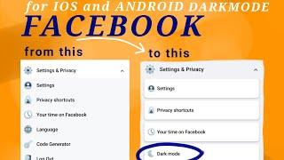 How to Fix Darkmode Missing in Facebook- ios and android