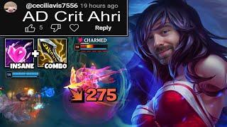 AD CRIT AHRI is INSANE. Charm into Crits then chase with ult | Azir Top, Bel'veth Support