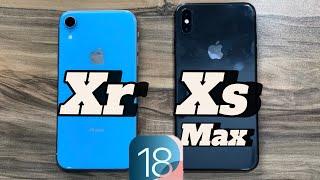 iOS 18 - iPhone Xr vs iPhone Xs Max