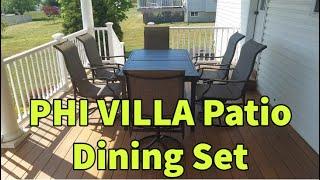 PHI VILLA 7 Piece Patio Dining Set Review