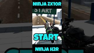 Ninja ZX10r VS Ninja H2r Race Indian Bike 3D #shortvideo #rider #officalvideo #attitude #stunt