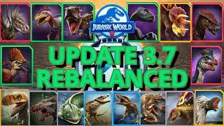 Jurassic World Alive- Update 3.7- REBALANCED CREATURES!