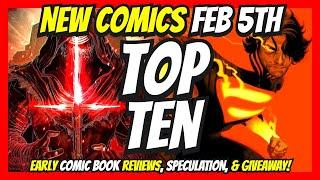 Top 10 New Comic Books February 5th 2025  Reviews, Covers, & Giveaway  Best NCBD Vids On YouTube