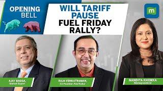 Live: Will Trump’s Tariff Pause Propel Nifty To 23,000? Street Verdict On TCS Q4| Opening Bell
