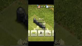 #coc #wall level1 to max level#viralvideo