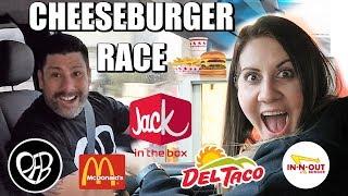 FAMILY SCAVENGER HUNT | AMAZING  FAST FOOD DRIVE THRU CHEESEBURGER RACE | PHILLIPS FamBam Vlogs