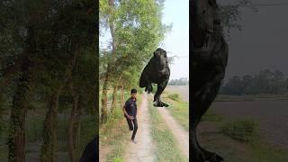 Big Dinosaur chase T-Rex attack part 206 #dinosaur #trending #vfx #youtube #shorts