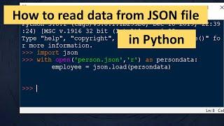 How to read data from JSON file in Python