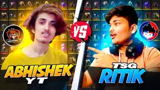 TSG RITIK VS ABHISHEK YT Biggest Collection War️ - Garena Free Fire !!