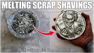 Melting Aluminum Scrap Shavings - Double Sided Joker Coin: Metal Casting At Home