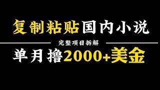 利用AI搬运国内小说，月入2000￥，保姆级完整演示教程！