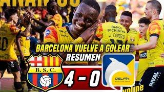 EL ÍDOLO ILUSIONA a la HINCHADA! BARCELONA SC 4-0 DELFÍN (RESUMEN) BSC Volvió a GOLEAR LIGA PRO