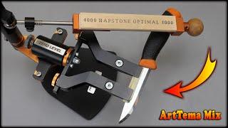 TEST: Sharpening a MORA BAHCO knife on a Hapstone 4000 semi-natural sharpening stone on Hapstone RS