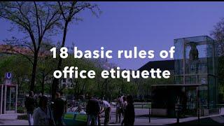 18 basic rules and tips of office etiquette