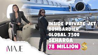 EXCLUSIVE REVIEW PESAWAT PRIVATE JET BOMBARDIER GLOBAL 7500 YANG DIPAKAI KYLIE JENNER