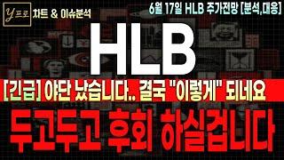 [HLB 주가전망] "새벽긴급" 아..결국은 이렇게 되네요.. 지금 확인 못하시면 두고두고 후회하실겁니다 주주 필수시청요망!!