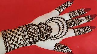 New Simple jewellery mehndi design|| back hand arabic mehndi design||Raveena's Mehndi