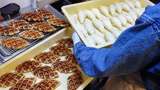 Popular Korean Waffle from Croissants – Korean Street Food 