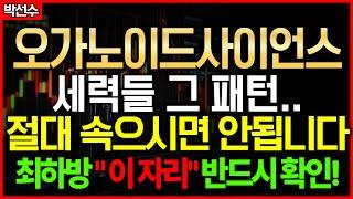  오가노이드사이언스 - 지속적 개미털기 패턴 절대 속으시면 안됩니다! 금일 최하방 지지 내일 흐름 이렇게 이해하세요!