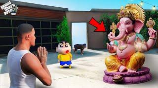 GTA 5 - Vinayagar Chathurthi Franklin Buy BIGGEST Ganesh Statue | Shinchan Funny | Lovely Gaming