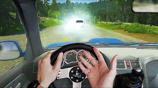 One Day in BeamNG.drive Traffic  Real Hands & Steering Wheel