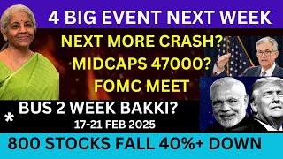 17-21 FEB 2025 NEXT WEEK MARKET TRENDTRUMP IMPACT NEWS4 BIG NEWS #nifty US INFLATION