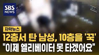 12층서 탄 남성, 10층을 '꾹'…"이제 엘리베이터 못 타겠어요" (자막뉴스) / SBS