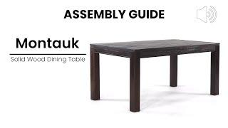 Full Assembly Instructions: Montauk Solid Wood Dining Table