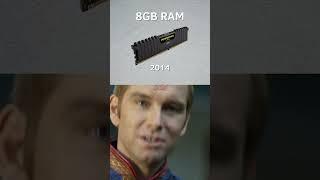8gb of ram in 2014 vs in 2024. #ram #8gb_ram #8gbram #8gb