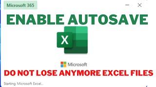 How to Enable Autosave in Microsoft Excel