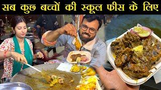 सिर्फ Rs35 में एक माँ सड़क किनारे खिला रही Mutton Chicken Litti | Foodie Robin Patna Street Food