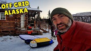 3 Nights Off-Grid in an Alaskan Public Use Cabin | Ice Fishing & Pork Sliders