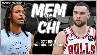 Memphis Grizzlies vs Chicago Bulls Full Game Highlights | Oct 12 | 2024-25 NBA Preseason