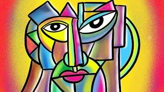 #cubism Learn CUBISM art easy step by step tutorial | Cubism art portrait drawing in Procreate app