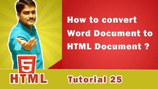 How to convert Word to HTML - HTML Tutorial 25 