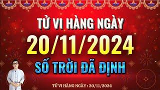 Tử Vi Hàng Ngày 20/11/2024 | Số Trời Đã Định - 6 Con Giáp Số Đỏ Như Son