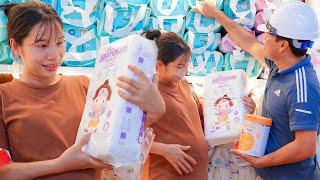 Kind engineer and Hang go shopping for baby clothes for the baby about to be born - quang hang farm