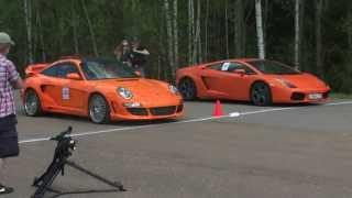 PORSCHE 911(997) TURBO GEMBALLA VS. LAMBORGHINI GALLARDO. START