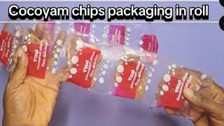 Packaging cocoyam chips in roll