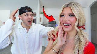 I GOT BRACES!! *Getting My Husbands Reaction*