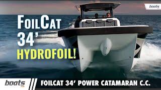 FoilCat: Amazing 34' Hydrofoil Power Catamaran Center Console Boat!