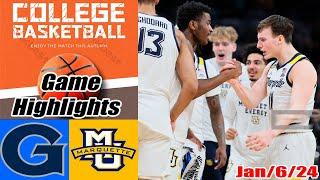 Marquette Vs. Georgetown  Jan/7/25 FULL Game Highlights | NCAA MEN'S BASKETBALL