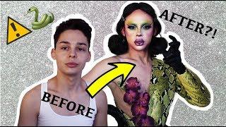 "Poisonous B*tch" Boy To Drag Makeup Transformation | Antiphobya