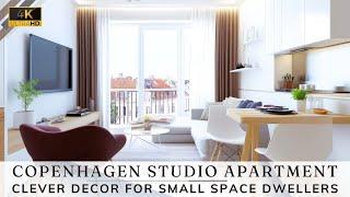 Copenhagen Studio Apartment Tour with Clever, Affordable Decor for Small Space Dwellers