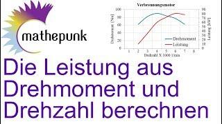 Die Leistung aus Drehmoment und Drehzahl berechnen