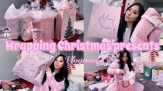 WRAPPING PRESENTS + what I’m giving my family for Christmas | VLOGMAS ️