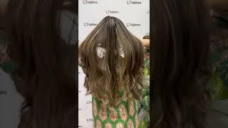 Light Ash Green Highlights #hairhighlights #haircolor #haircolortransformation #youtubeshorts