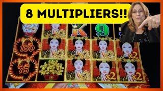 8 MULTIPLIERS and Double Minor Progressive! Phoenix Link Queen Chiu Slot!